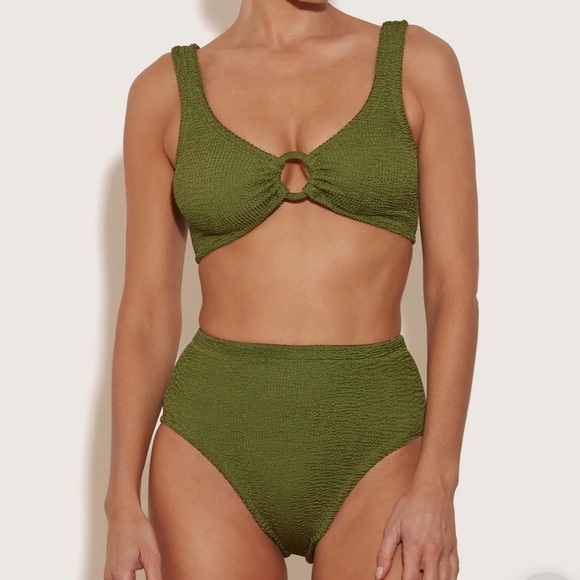 Hunza G Nadine Metallic Moss Bikini Set - Picture 1 of 7